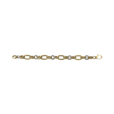 Bracelet en or jaune et or blanc, 19.5cm