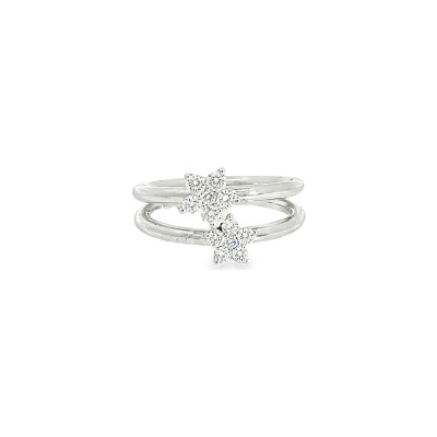 Bague en or blanc et diamants