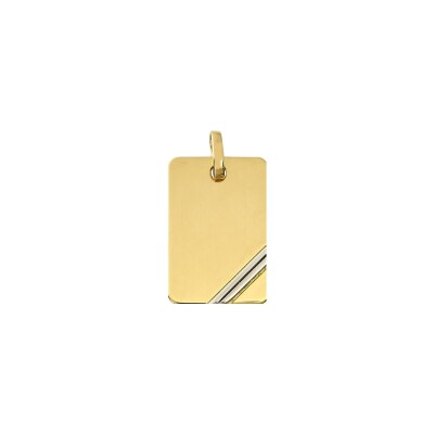 Pendentif en or jaune et or blanc