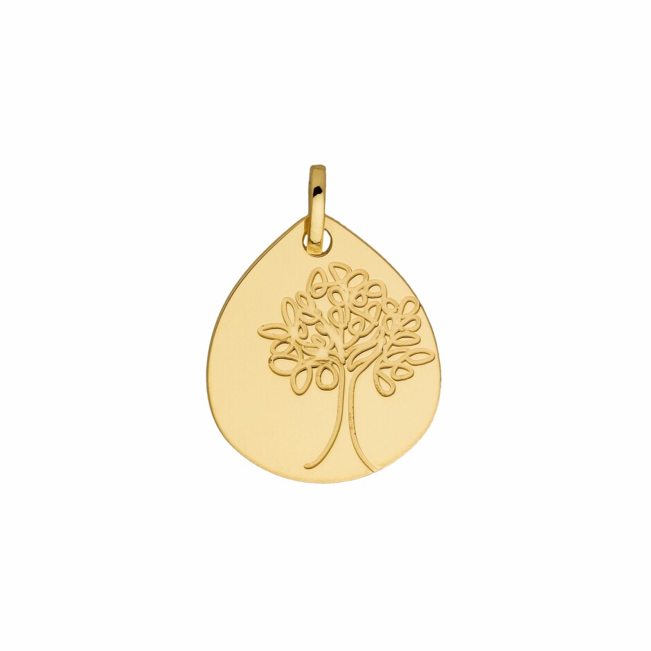 Médaille Arbre de vie en or jaune