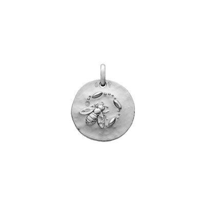 Médaille Arthus Bertrand Air Goodplanet en argent rhodié, 18 mm