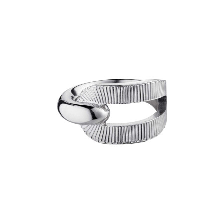 Bague Arthus Bertrand Ruban Asymétrique en argent poli T50