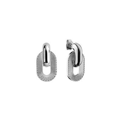 Boucles d'oreilles Arthus Bertrand Ruban en argent poli