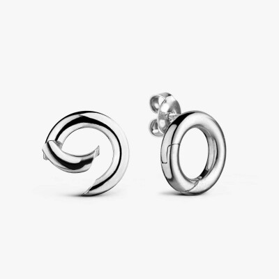 Boucles d'oreilles Arthus Bertrand en argent poli