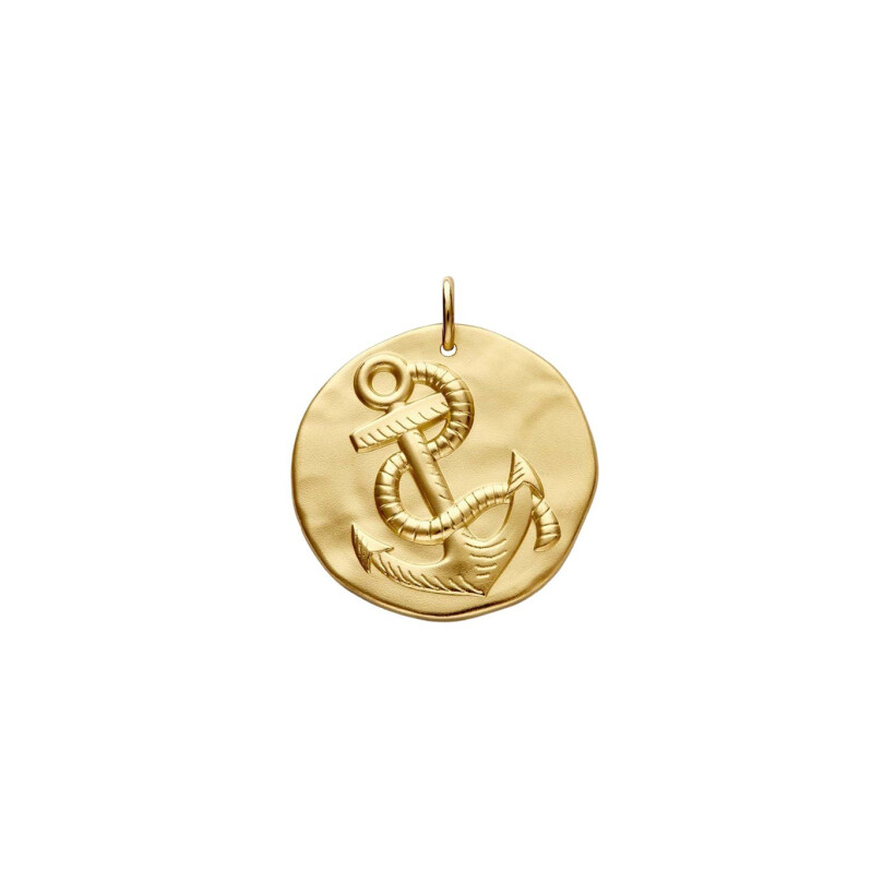 Médaille Arthus Bertrand L'Ancre Marine Grand Modèle en vermeil sablé