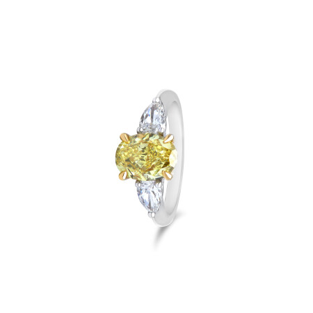 Solitaire Olympe en or blanc et diamants