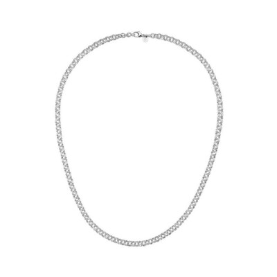 Chaîne double maille Arthus Bertrand en argent, taille 55cm
