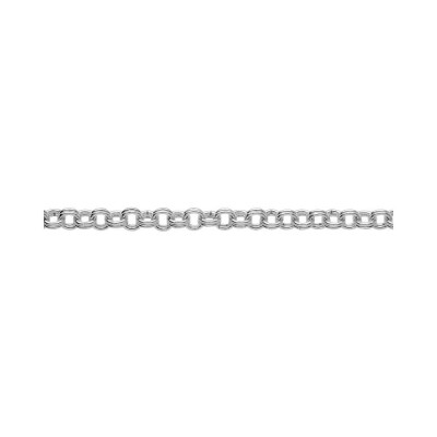 Chaîne double maille Arthus Bertrand en argent, taille 55cm