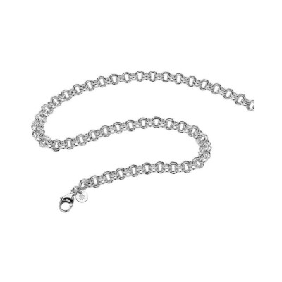 Chaîne double maille Arthus Bertrand en argent, taille 55cm