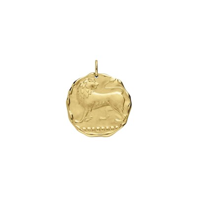 Médaille Augis Zodiaque Lion en vermeil, 24mm
