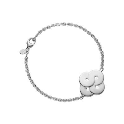 Bracelet Arthus Bertrand Enlacé en argent rhodié