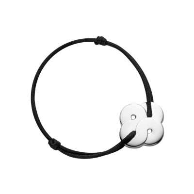 Bracelet sur cordon Arthus Bertrand Enlacé en argent rhodié