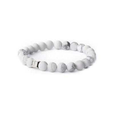 Bracelet Gemini Classics en acier et Howlite