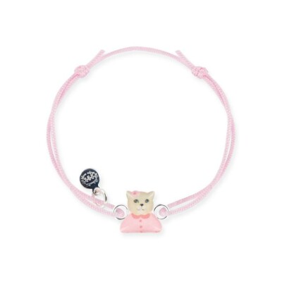 Bracelet Ribambelle chat en argent