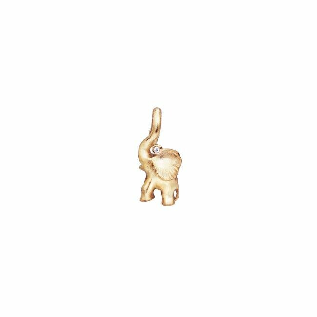 Ole Lynggaard Eléphant pendant in yellow gold and diamant