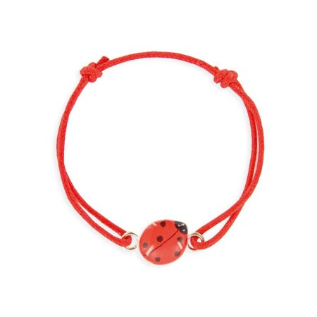 Bracelet Ribambelle coccinelle en argent