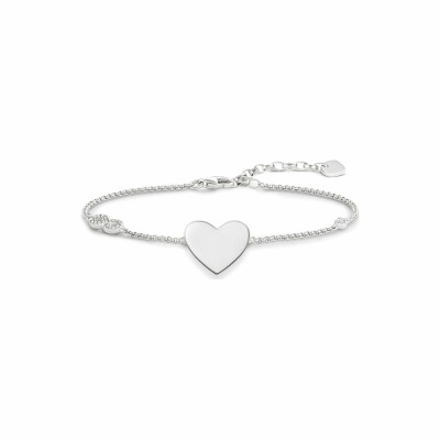 Bracelet Thomas Sabo cœur et infini en argent et oxyde de zirconium, 16-19cm