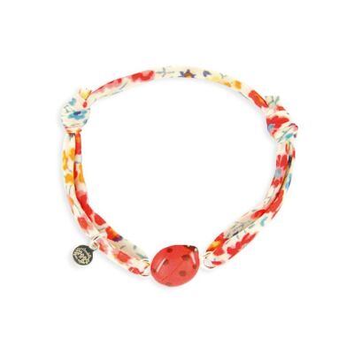 Bracelet Ribambelle coccinelle en argent