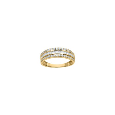 Bague en or jaune et diamant