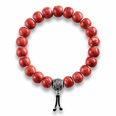 Bracelet Thomas Sabo Rebel at heart Power Bracelet Ethnique rouge en argent et corail L (16 cm)