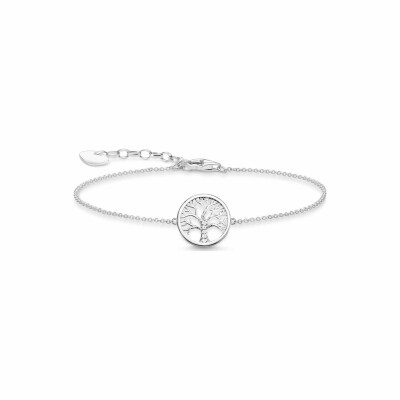 Bracelet Thomas Sabo Glam Soul Arbre de vie en argent et oxydes de zirconium, 19cm