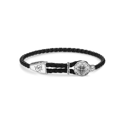 Bracelet Thomas Sabo en argent et cuir