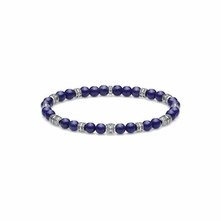 Bracelet Thomas Sabo Rebel At Heart Talisman en argent et imitation lapis lazuli, 19cm