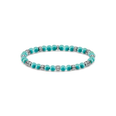 Bracelet Thomas Sabo Talisman turquoise en argent et perles