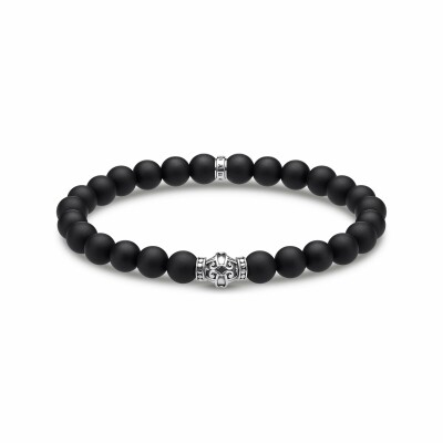 Bracelet Thomas Sabo Talisman noir en argent et obsidienne