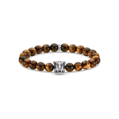 Bracelet Thomas Sabo en argent, œil de tigre et oxyde de zirconium