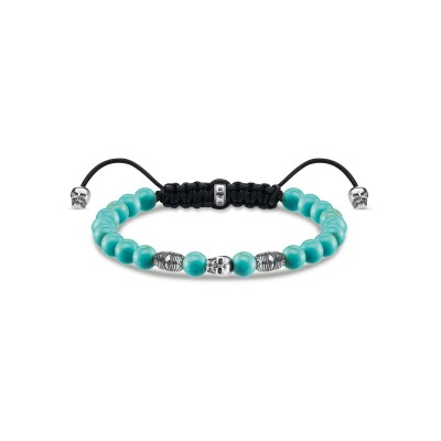 Bracelet Thomas Sabo Tête de mort en argent et pierre imitation turquoise