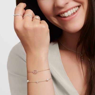 Bracelet Thomas Sabo en argent, perle d'eau douce et oxyde de zirconium
