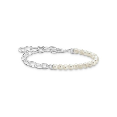 Bracelet Thomas Sabo Charm Club en argent et perle d'eau douce