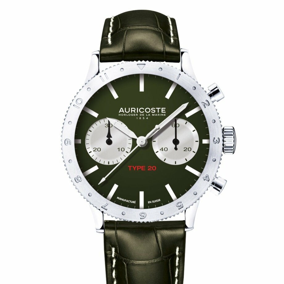 Auricoste Type 20 Commando FlyBack 42mm Limited Series A20HK watch