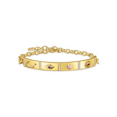 Bracelet Thomas Sabo Glam & Soul en argent plaqué or jaune, corindon et oxydes de zirconium