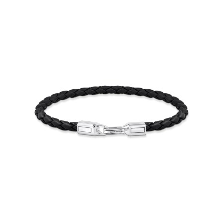 Bracelet Thomas Sabo Rebel at Heart en argent et cuir, 19cm