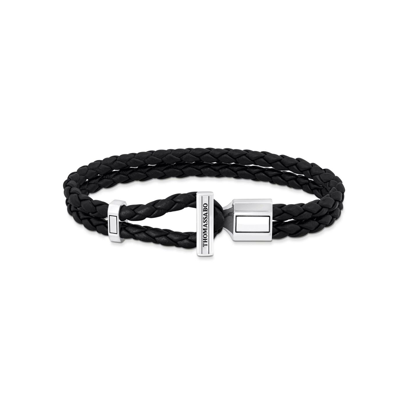 Bracelet Thomas Sabo Rebel at Heart en argent et cuir, 19cm