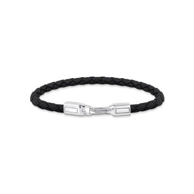 Bracelet Thomas Sabo Rebel at Heart en argent et cuir, 21cm