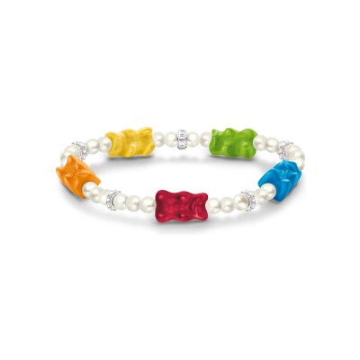 Bracelet Thomas Sabo THOMAS SABO x HARIBO en argent, verre, oxyde de zirconium et perle d'eau douce