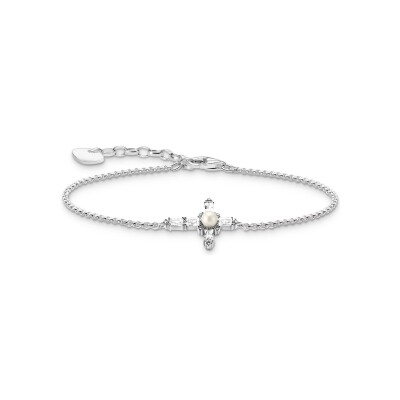 Bracelet Thomas Sabo en argent, perle d'eau douce et oxyde de zirconium