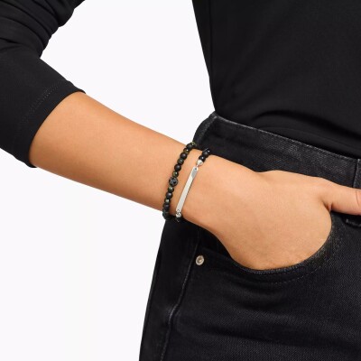 Bracelet Thomas Sabo en argent et obsidienne