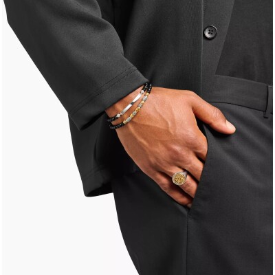 Bracelet Thomas Sabo en argent et obsidienne