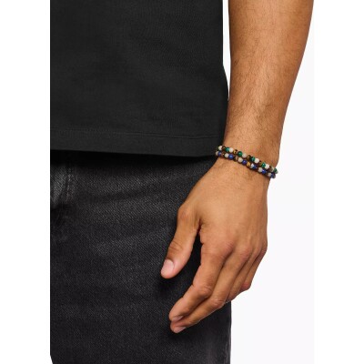 Bracelet Thomas Sabo en argent, lapis lazuli, œil de tigre et jaspe