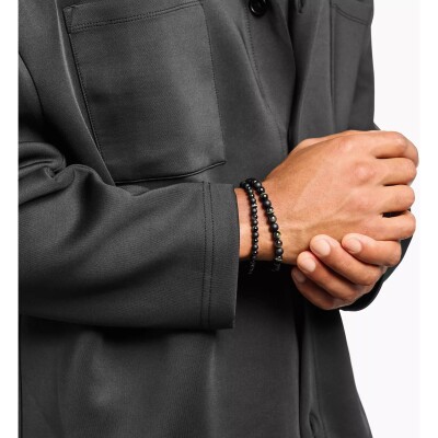 Bracelet Thomas Sabo en argent, obsidienne et œil de tigre