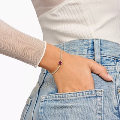 Bracelet Thomas Sabo en argent, oxyde de zirconium et rubis synthétique