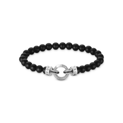 Bracelet Thomas Sabo en argent, oxyde de zirconium et obsidienne