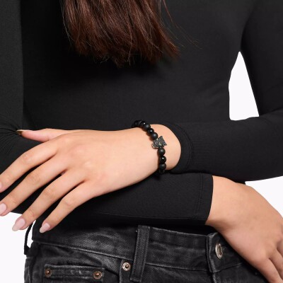 Bracelet Thomas Sabo en argent, oxyde de zirconium et obsidienne