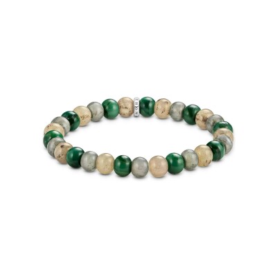 Bracelet Thomas Sabo en argent, labradorite, jaspe et jade