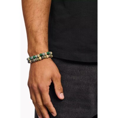 Bracelet Thomas Sabo en argent, labradorite, jaspe et jade