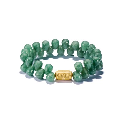 Bracelet Thomas Sabo en argent, plaqué or, oxyde de zirconium et aventurine